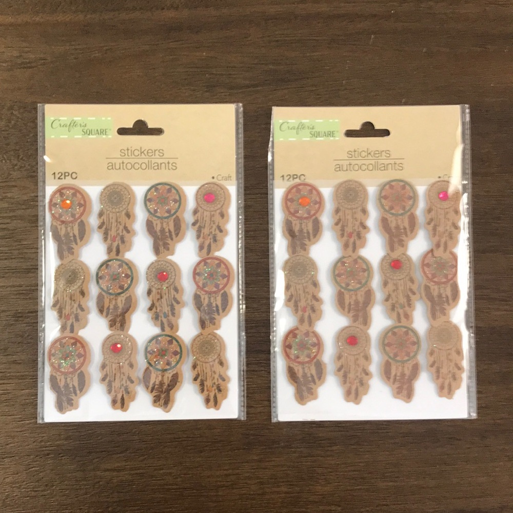 2 - 12PC Crafter’s Square Dreamcatcher Stickers